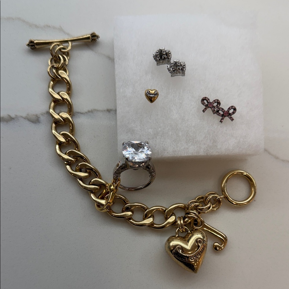Juicy Couture Y2K Bracelet and Earrings Bundle